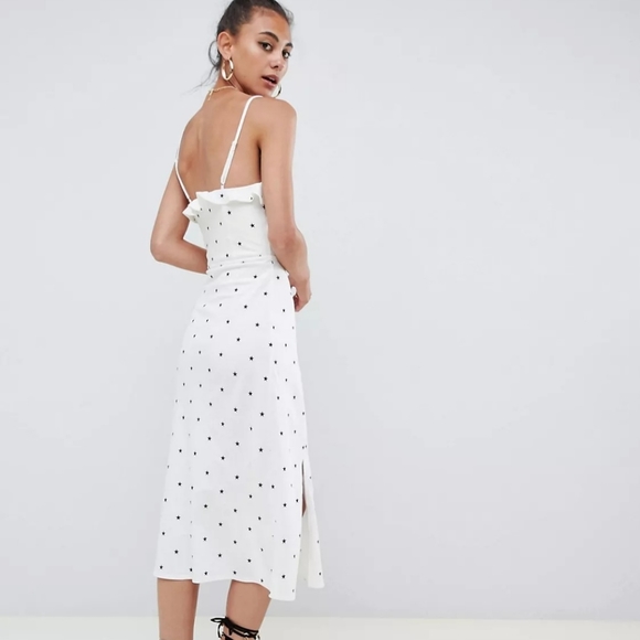 ASOS DESIGN Tall star print v front midi sundress - Picture 4 of 4